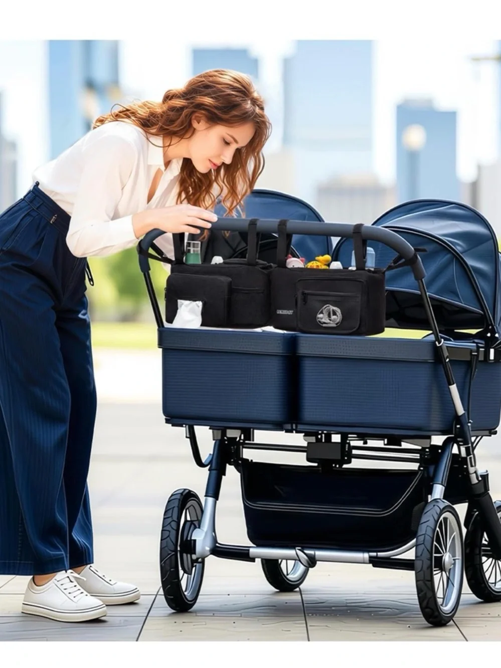 Mido Black Multi-Pocket Stroller Organizer